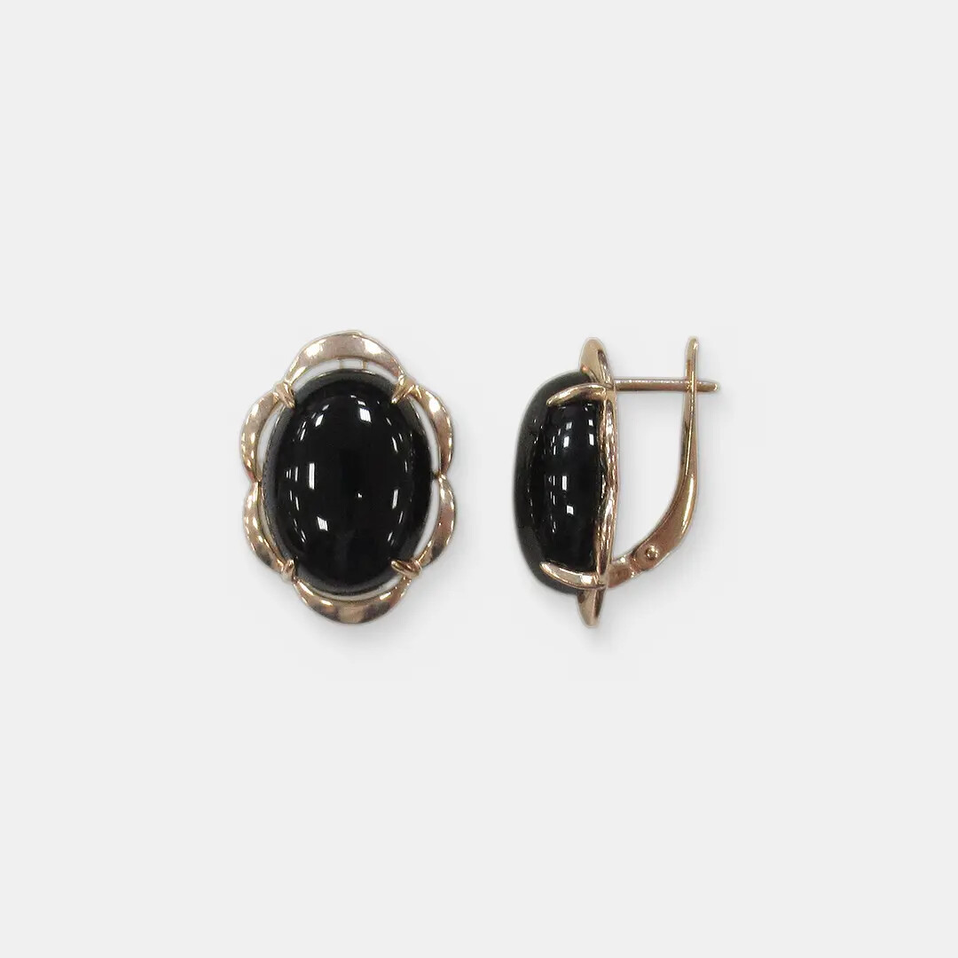 Серебряные серьги с агатами